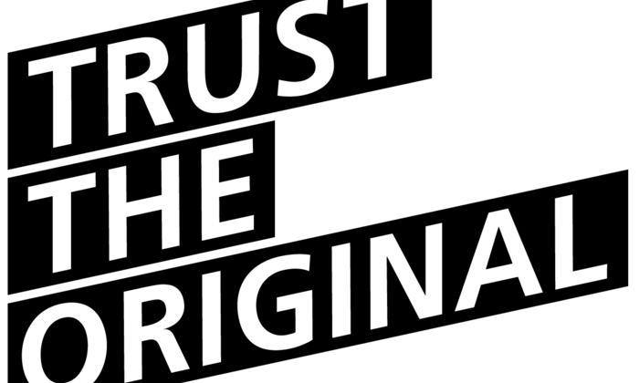 TRUST THE ORIGINAL Slogan, portrait